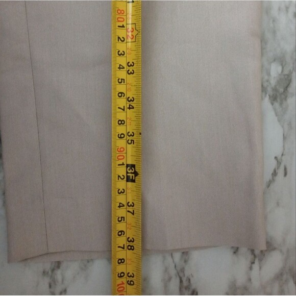 J. Ferrar Cream Color Slim Fit Dress Pants Size 30x30 - Picture 5 of 7